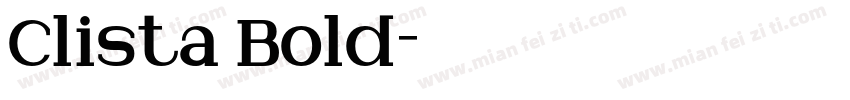 Clista Bold字体转换